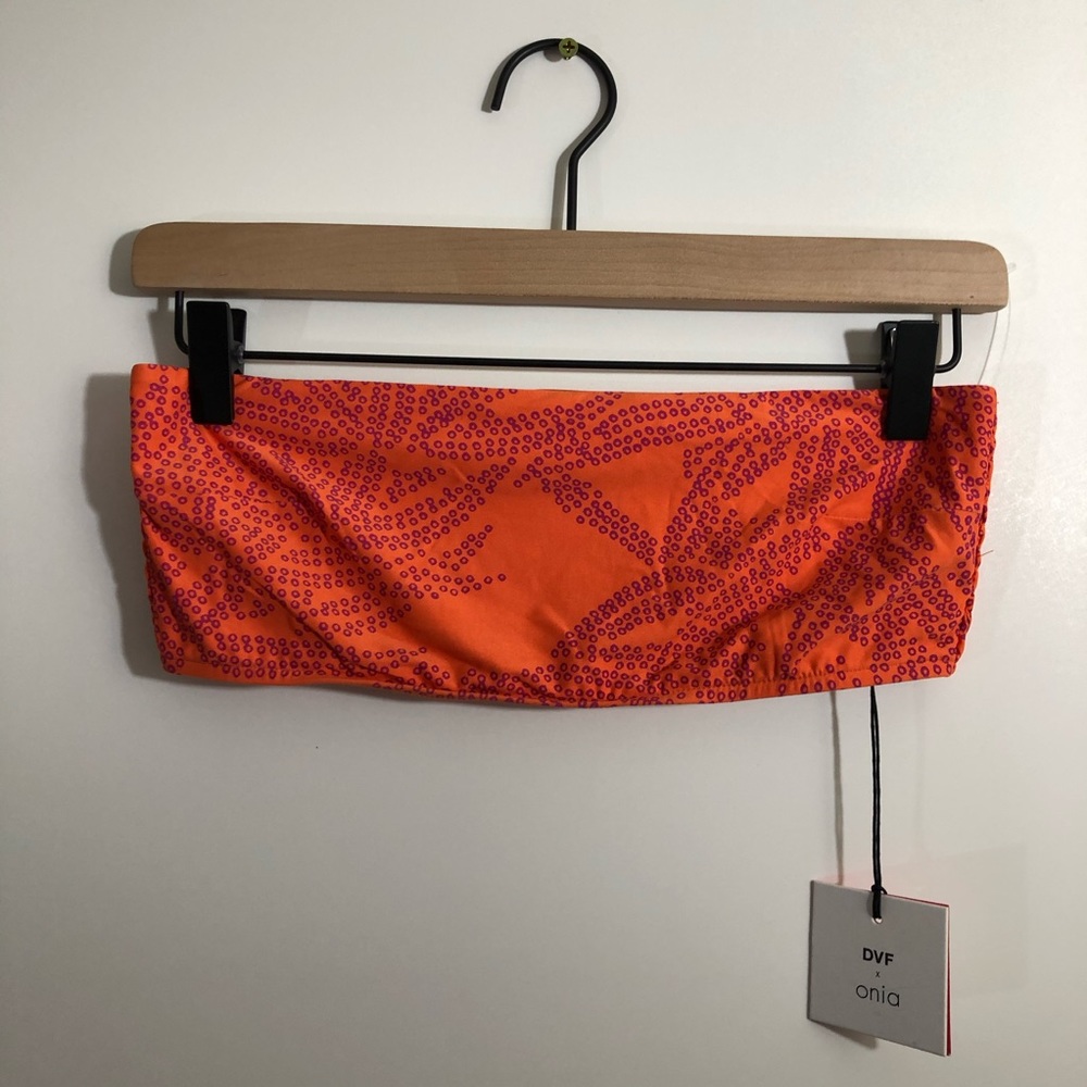 NWT DVF x Onia Swim Sunset Jo Bandeau Top L - Picture 3 of 8